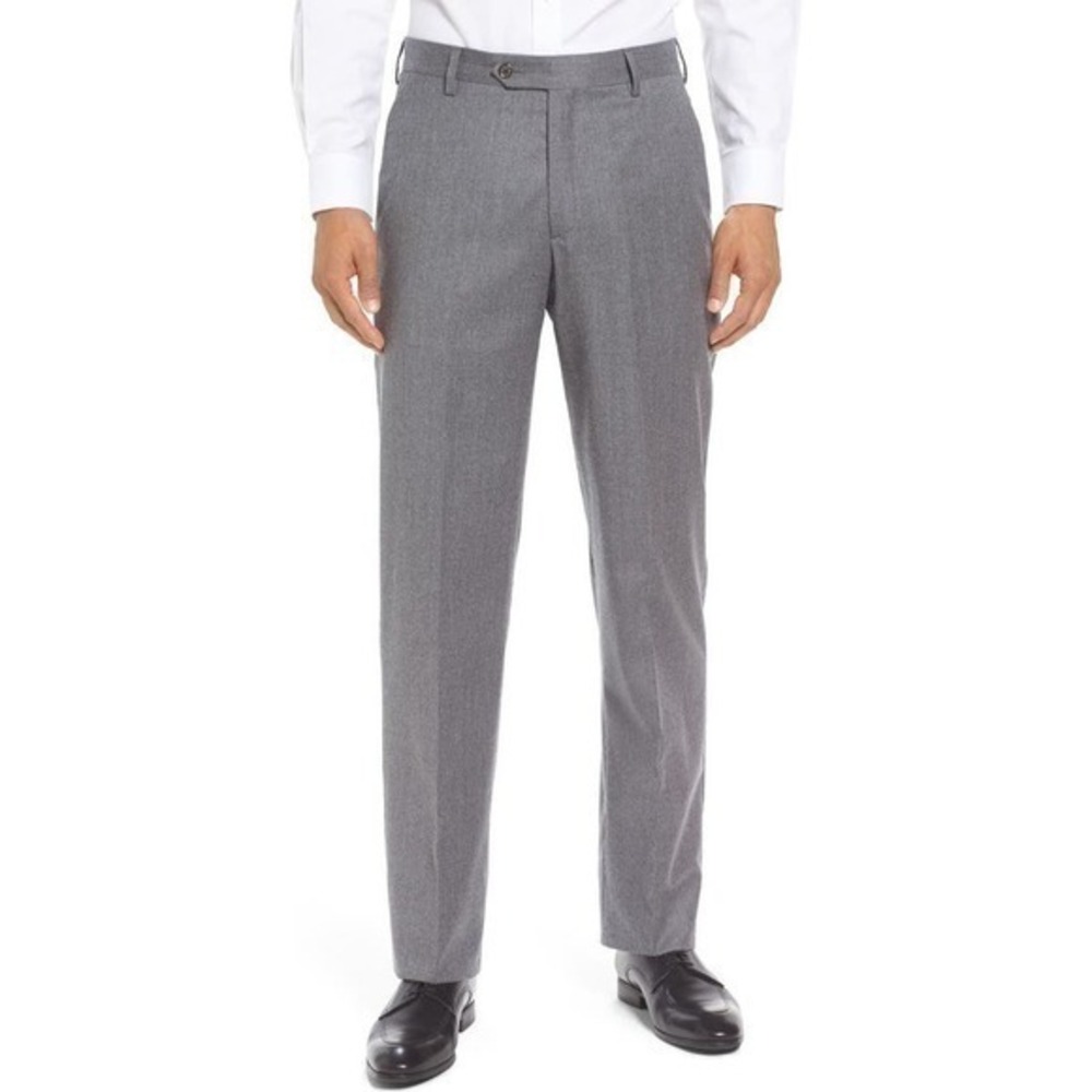 Berle Gray Flat Front Wool‎ Trouser Dress Pants Men's Size 40 NWT